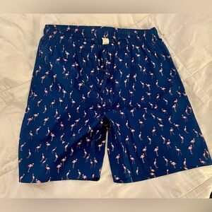 St. John's Bay Navy Shorts with Pink Flamingo Print